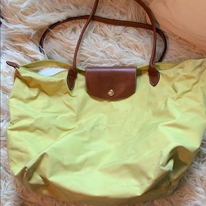 Iime green medium Longchamp bag